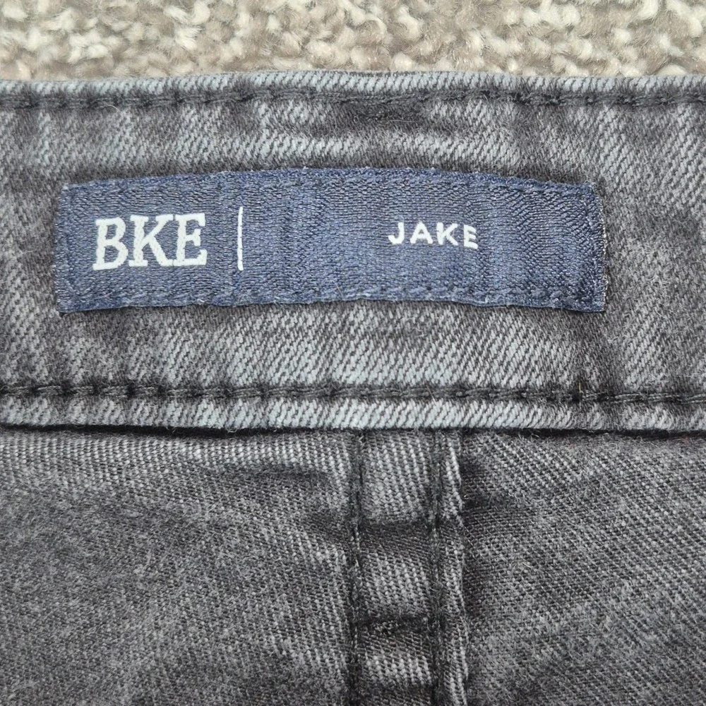 BKE Jake Bootcut Jeans Mens 34x30 Black Washed Stretch Denim